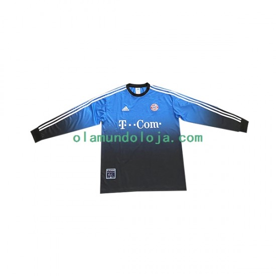 Camisola Bayern de Munique Guarda-redes Retro Homem Equipamento Primeiro 2002-2003 Manga Comprida